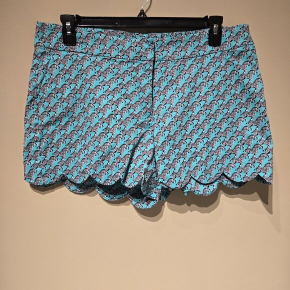 Crown & Ivy Size 16 Shorts Green Zebra Print - Picture 1 of 6